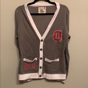 Ohio State cardigan sweater